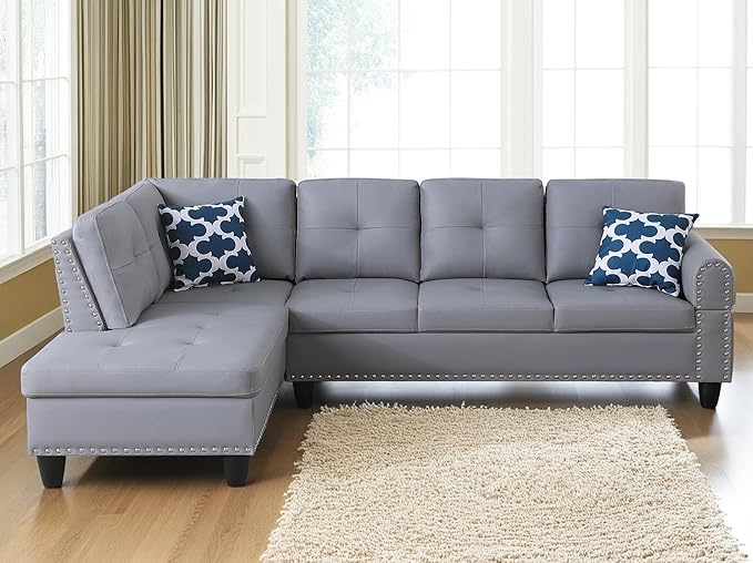 98 Inch L Shaped Sectional Sofa - Image 4