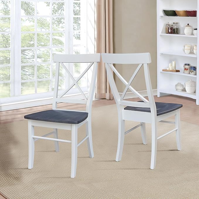 Set of Two X-Back Dining Chairs - Image 2
