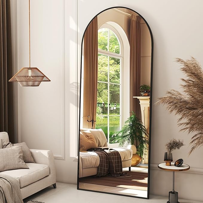 56"x21" Arched Full Length Mirror Floor Mirrors by XRAMFY
