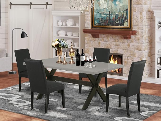 East West Furniture X697DR124-5 5 Piece Dining Room Furniture Set Includes a by EastWestFurniture
