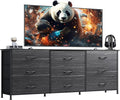 WLIVE 63''W Dresser for Bedroom, 75 inch TV, Wide Chest of Drawers by WLIVE