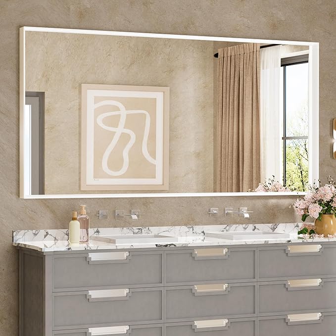 Keonjinn White Bathroom Mirrors by Keonjinn