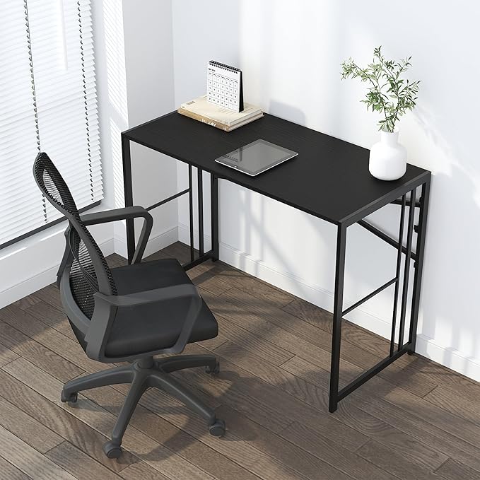 Narrow Folding Computer Desk 35 inch, Writing Gaming Computer Desk - Image 2