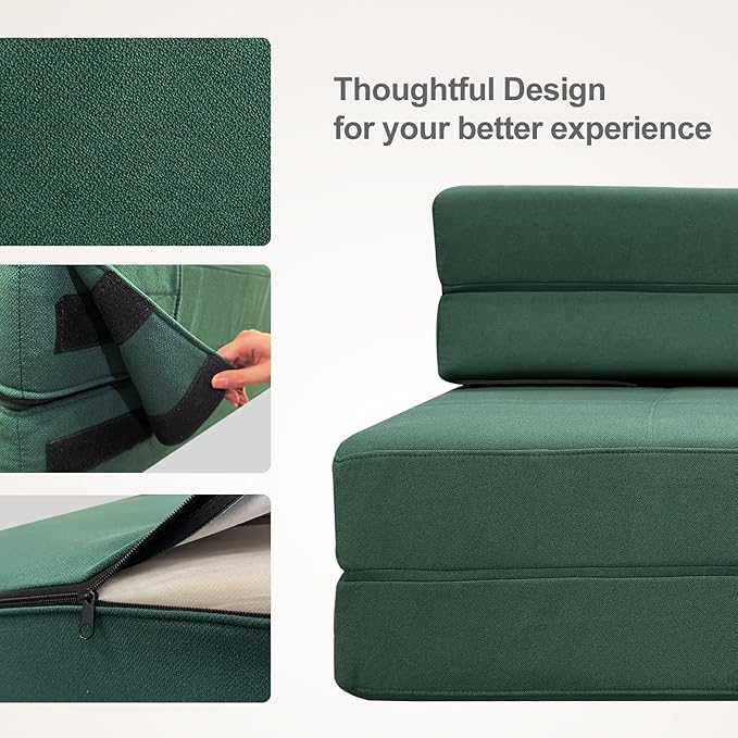 ANONER Memory Foam Fold Out Sofa Bed Couch - Image 7