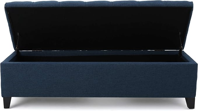 Christopher Knight Home Ottilie Fabric Storage Ottoman, Dark Blue, 17.75"D x - Image 13