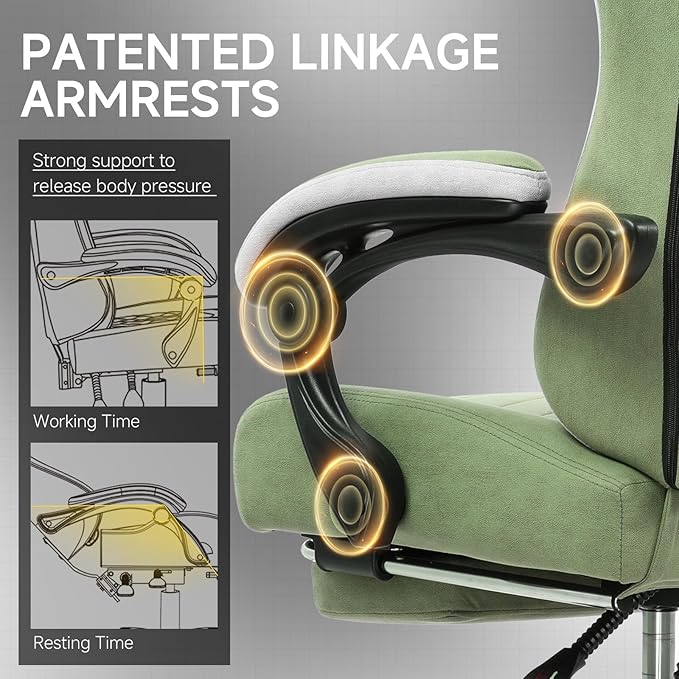 GTPLAYER Office Chair, Gaming Computer Desk Fabric Chair - Image 6