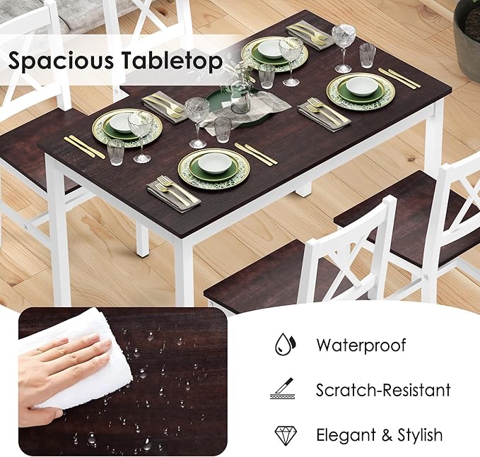 soges Kitchen Dining Table Chairs Set - Image 4