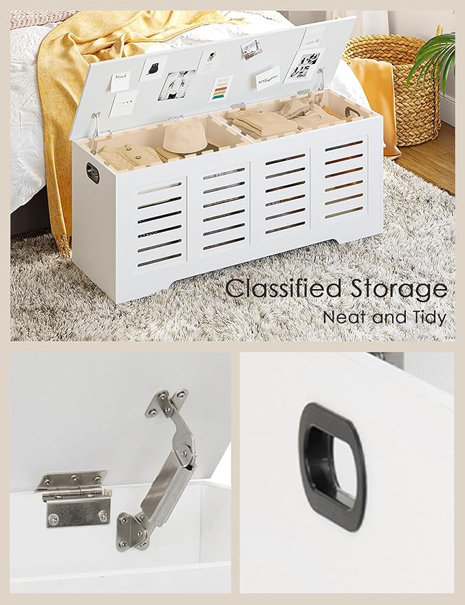 DINZI LVJ Storage Chest, 47.3” Wooden Toy Box - Image 9