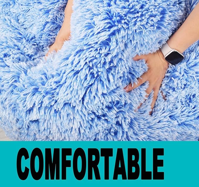 Fluffy Bean Bag Chair, 3FT Round Memory Foam Filled Bean Bag - Image 6