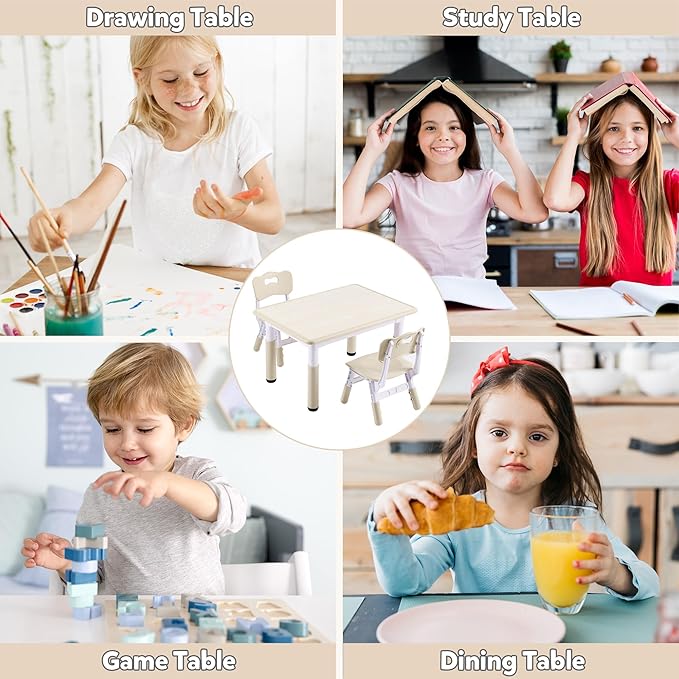 Adjustable Kids Table & Chairs Set - Image 6