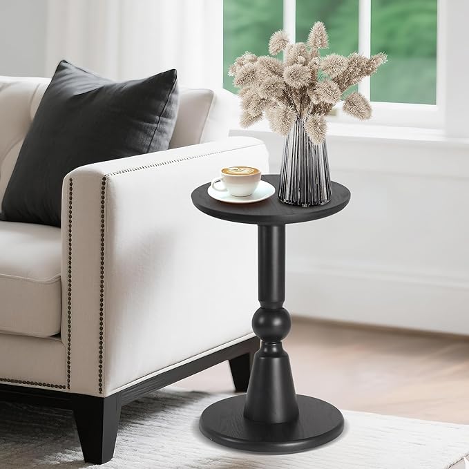 Round Side Table, 11.6 Inch Modern Accent End Table - Image 7