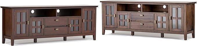 SIMPLIHOME Artisan SOLID WOOD 72 inch Wide Transitional TV Media Stand in - Image 12