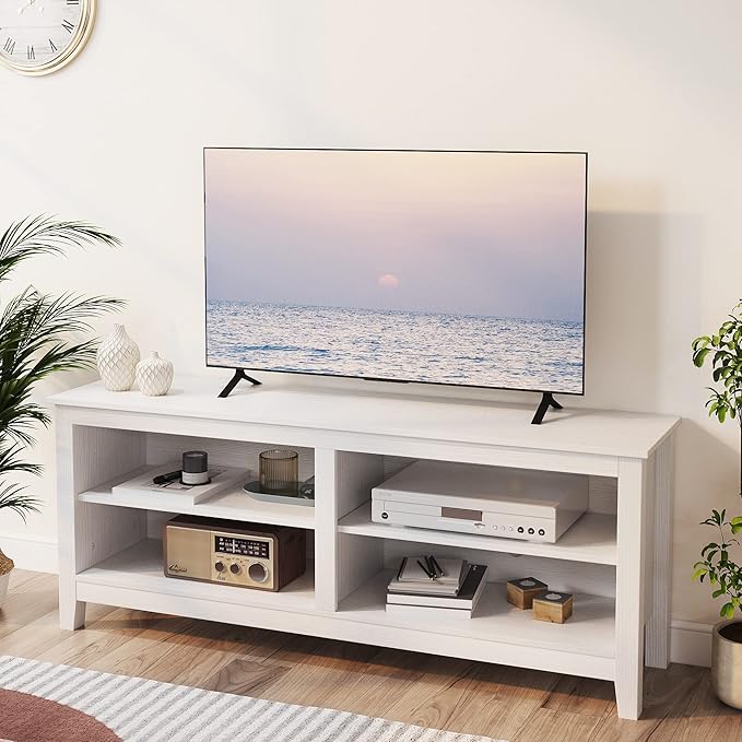 Modern TV Stand for 65 inch TV, Fits 50-65 Inch TVs, 55 Inches W x 15 Inches D by Gyger