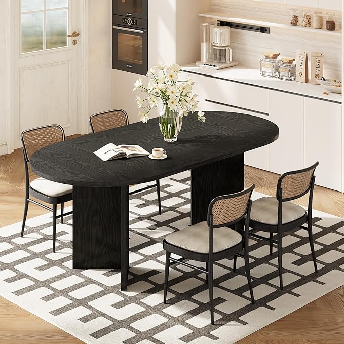 LITTLE TREE 63" Rustic Oval Dining Table - Image 6