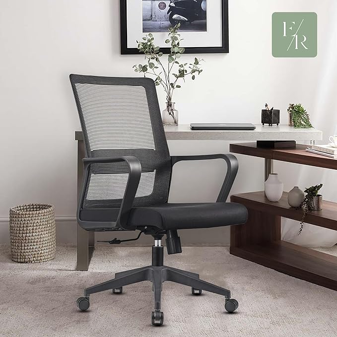 Black Mesh Office Chair - Image 2