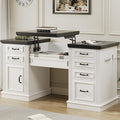Farmhouse 57" Lift Desktop Executive Desk by JOCOEVOL