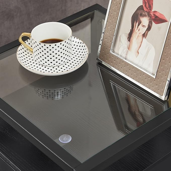 VECELO End Table, Modern Nightstand - Image 8