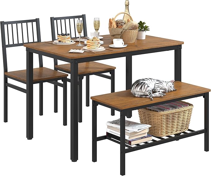 Teraves Dining Table Set for 4/Computer Desk, Kitchen Table by Teraves