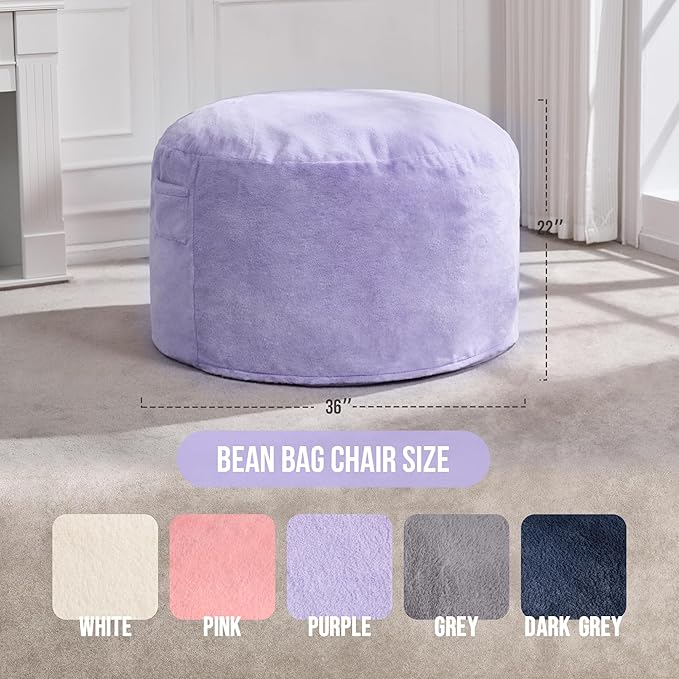 Hobestluk 3FT Bean Bag Chairs for Adults Large Beanbag Chair - Image 2
