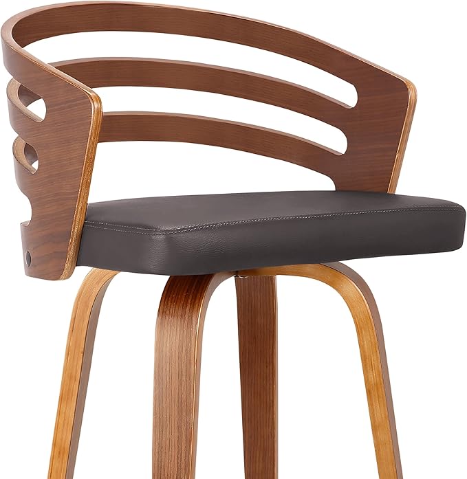 Armen Living Jayden Mid Century Modern Swivel Bar Stool - Image 12