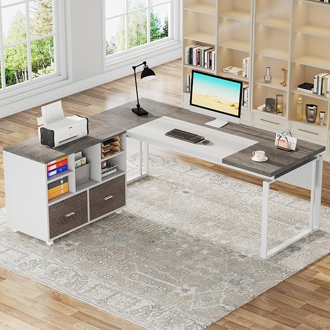 Tribesigns 2-Drawer Wood File Cabinet, Mobile Lateral Filing Cabinet - Image 5