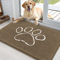 OLANLY Door Mat for Muddy Dog Paws 36x24, Ultra Absorbent Chenille Mud Doormat by OLANLY