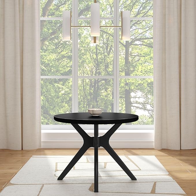 Plank+Beam Verso Round Dining Table, 38 Inch Solid Wood Kitchen & Dining Room - Image 2