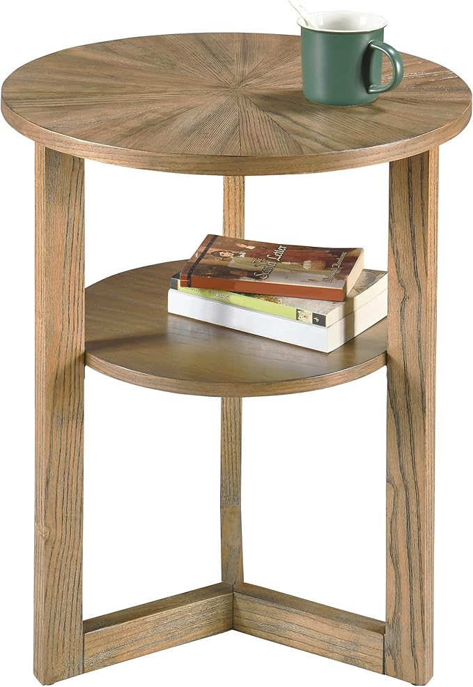 MODERION Round End Table, Farmhouse Side Table - Image 9