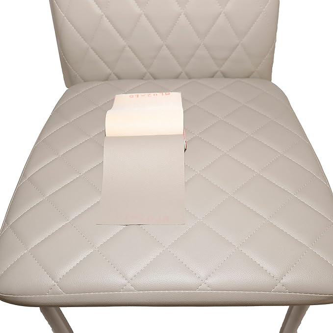 JT Modern Minimalist Dining Chair Fireproof Leather Sprayed Metal Pipe Diamond - Image 9