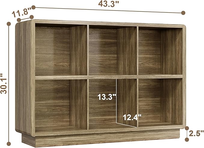 ChooChoo 6 Cube Storage Organizer, Wooden Bookcase - Image 3