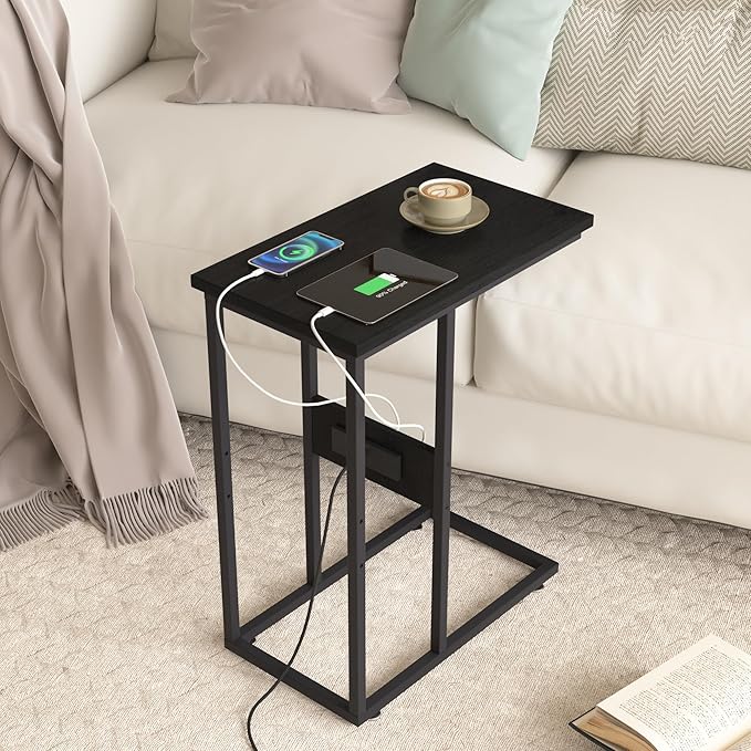 VECELO C Shaped End Side Table - Image 3