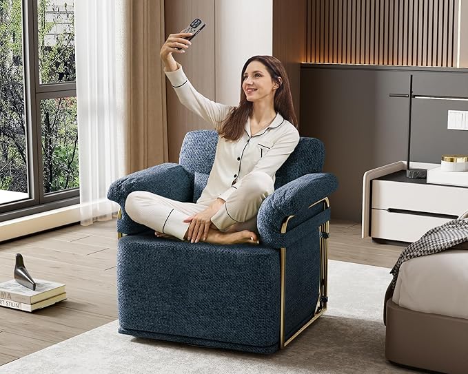 KEIKI Modern Comfy Swivel Accent Reading Chair - Image 4