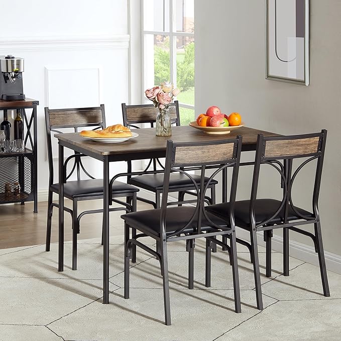 VECELO Kitchen Dining Room Table Set - Image 2