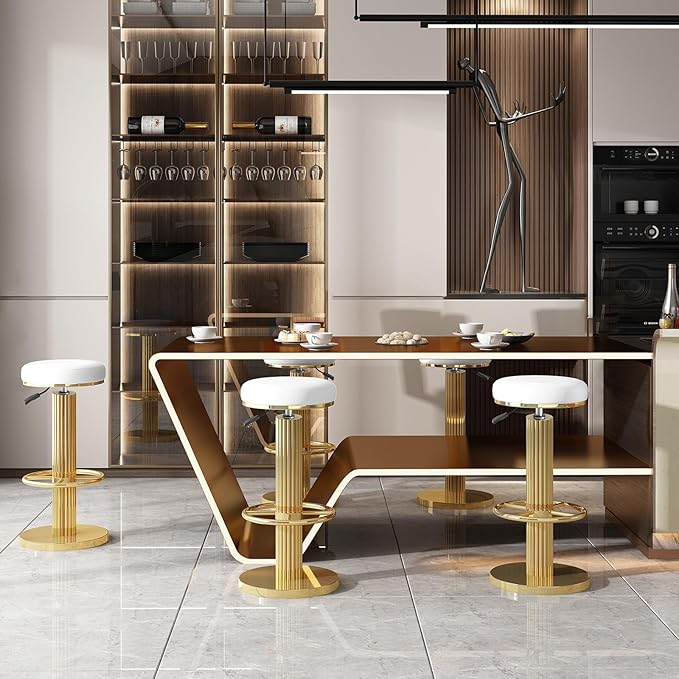 FUNROLUX Bar Stools Counter Height Bar Stools Modern Adjustable Swivel Counter - Image 2