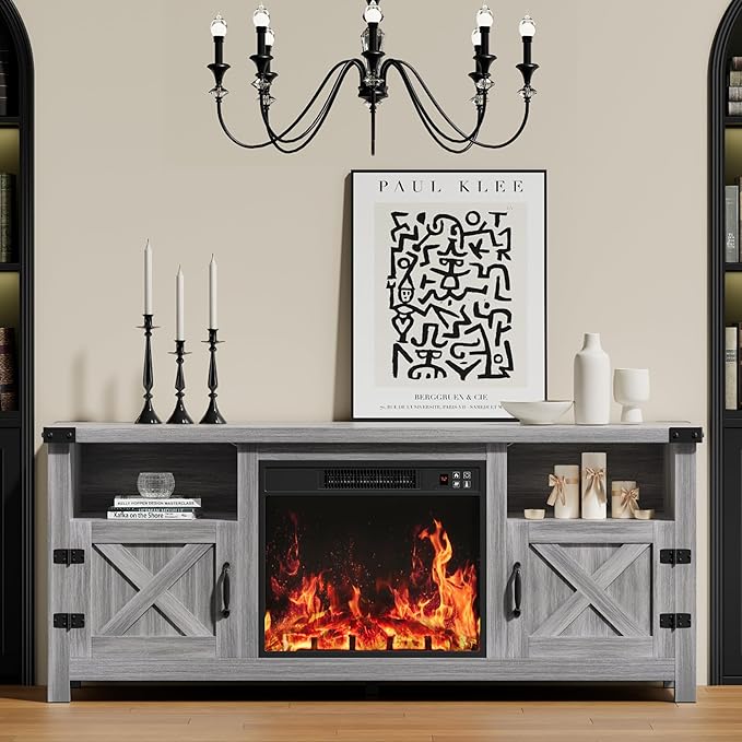 YESHOMY Fireplace TV Stand - Image 2
