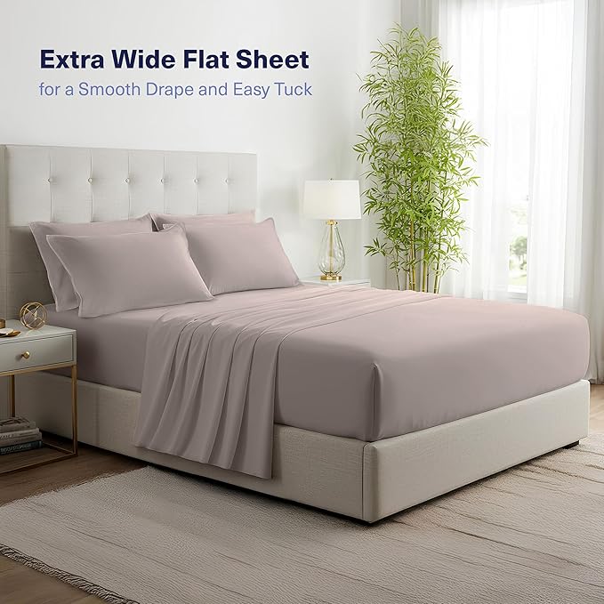 Kickoff Viscose Bamboo Sheets California King Size 4-pc 100% Organic Bamboo - Image 6