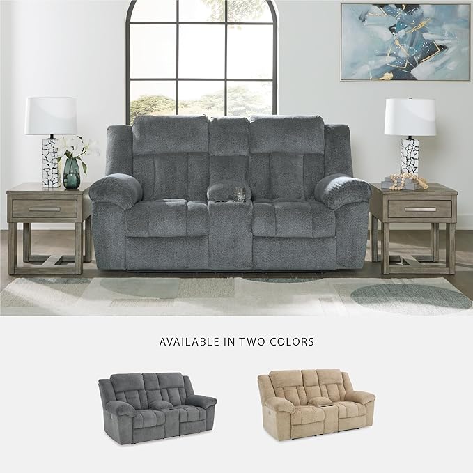 Signature Design by Ashley Tip-Off Modern Wall Hugger Power Reclining Loveseat - Image 7