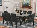 East West Furniture X697DR124-9 9 Piece Modern Dining Table Set Includes a by EastWestFurniture