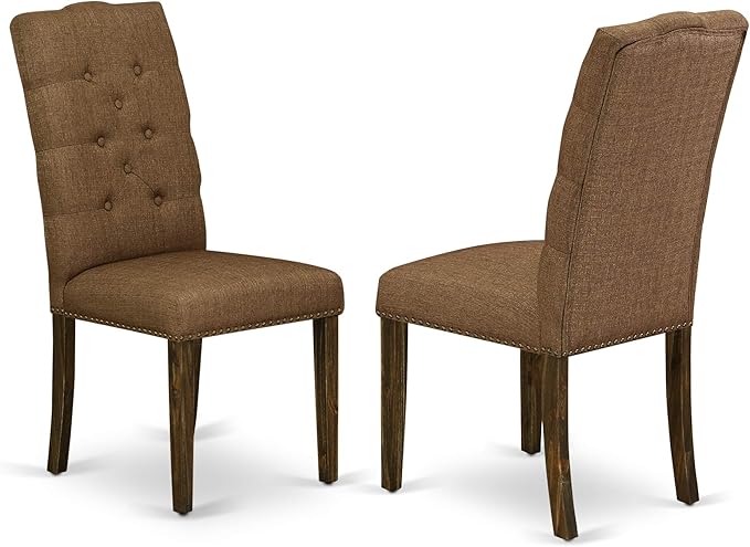 East West Furniture F3EL5-718 5 Piece Modern Dining Table Set Includes a Round - Image 4