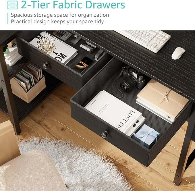 DLisiting Black Corner Desk for Small Space - Image 8