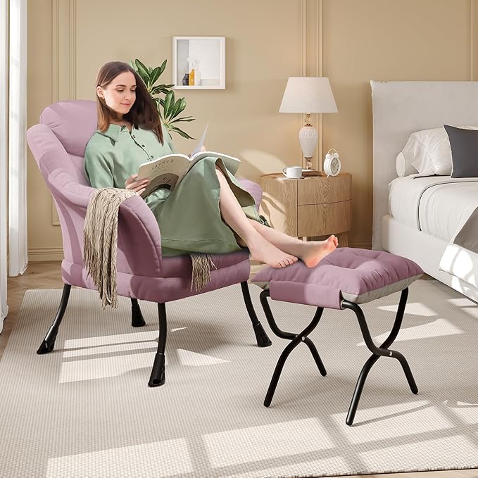 IDEALHOUSE Lazy Chair with Ottoman - Image 2