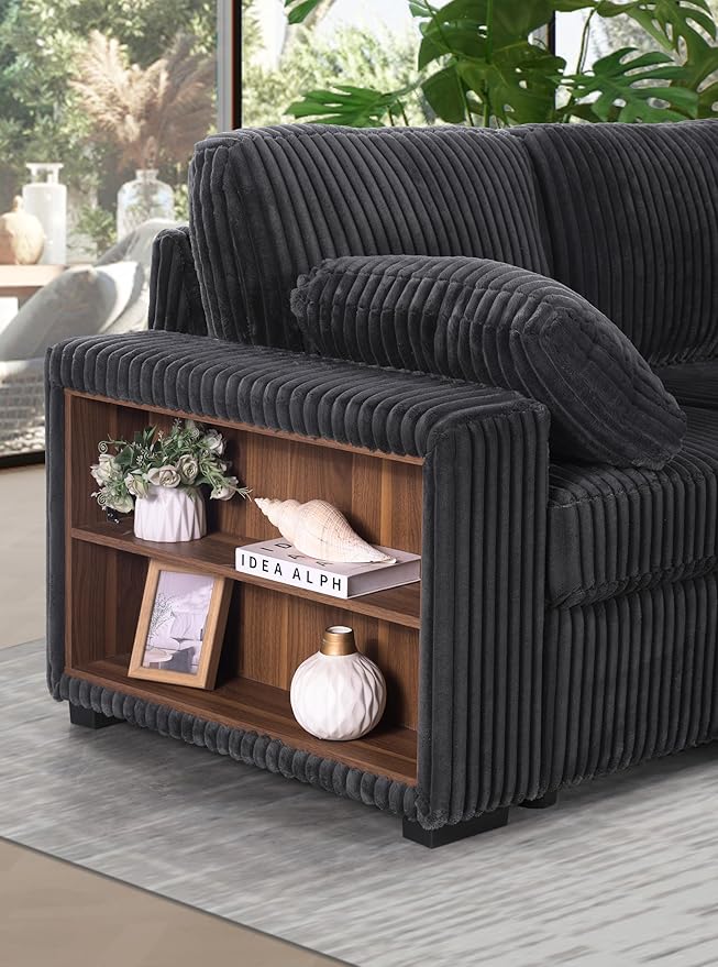 Eafurn Oversized U Shaped Convertible Sleeper Sectional Sofa w/Pull Out Couch - Image 8