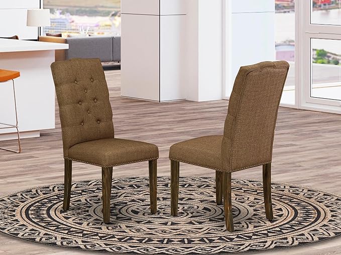 East West Furniture ELP7T18 Elsa Parson Chairs - Image 2