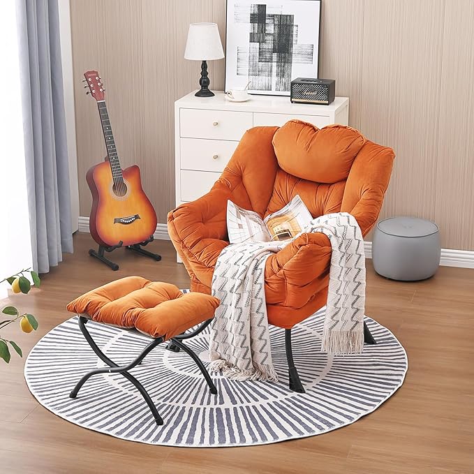 Lazy Chair and Ottoman, Large Accent Lounge Chair - Image 5