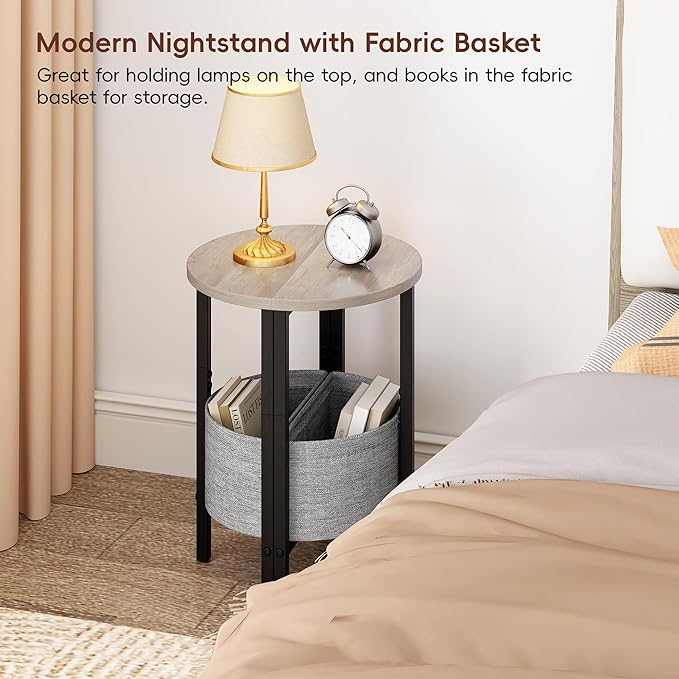 Vagusicc Small Round Side Table End Table - Image 7