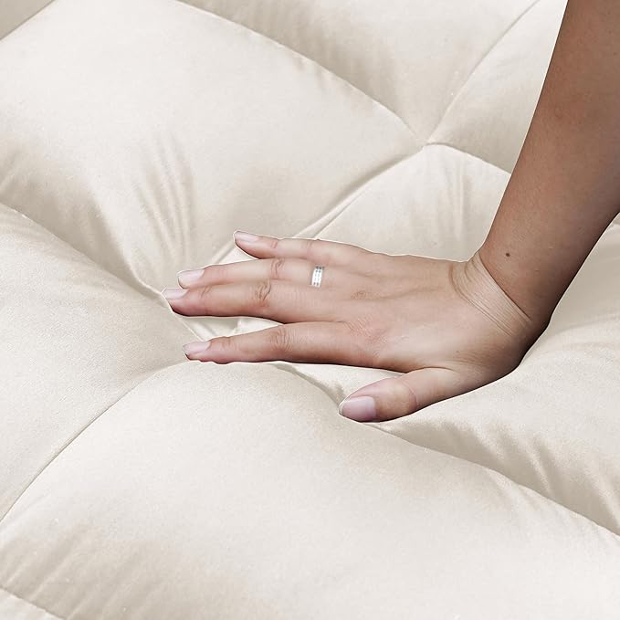 Ball & Cast 55" 3 in 1 Sleeper Sofa Bed Velvet Upholstered Pull Out Couch - Image 9