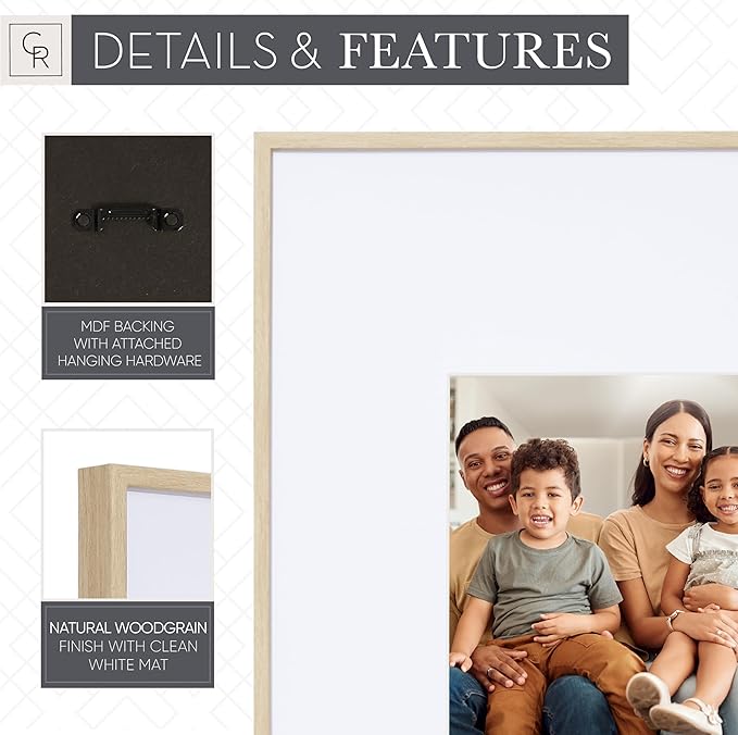 Camden Reed Arcadia 8 Piece Oversized Gallery Wall Frame, 16x20 and 16x16 Inch - Image 5