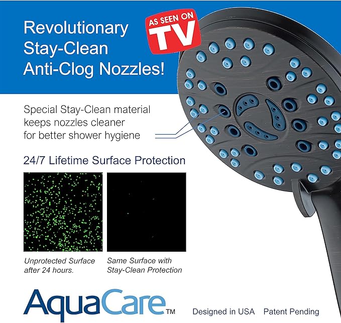 Hotel Spa AquaCare High Pressure 8-mode Handheld Shower Head - Image 3