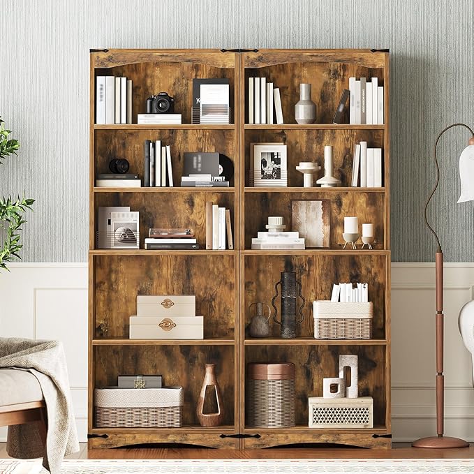 Tall Bookcase and Bookshelf, 6-Tier Bookcase - Image 3