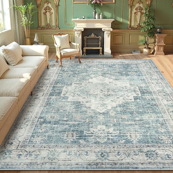 LIVEBOX Washable Area Rug 9x12 Rugs by LIVEBOX